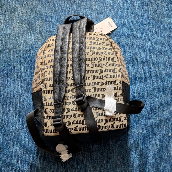 NWT JUICY COUTURE TAN & BLACK MINI BACKPACK WITH HEART REMOVABLE POUCH - Picture 3 of 5